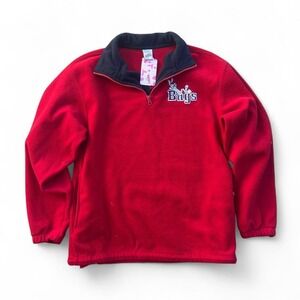 Warner Bros Bugs Bunny Embroidered Half Zip Fleece Sweater